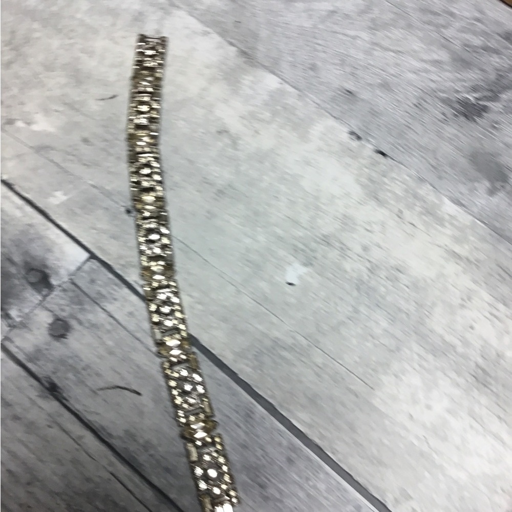 Silver Tone Rhinestone Bracelet